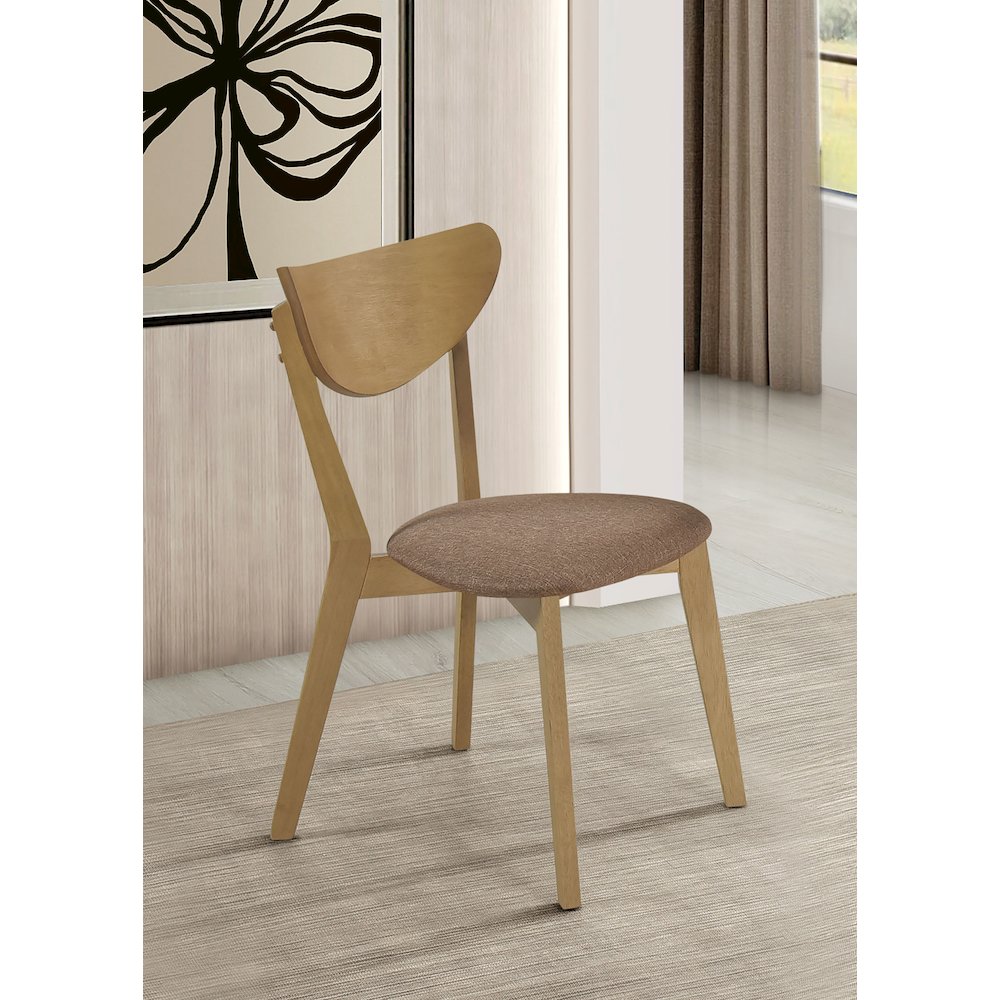 Light Walnut Dining Side Chair (Set of 2). Picture 2