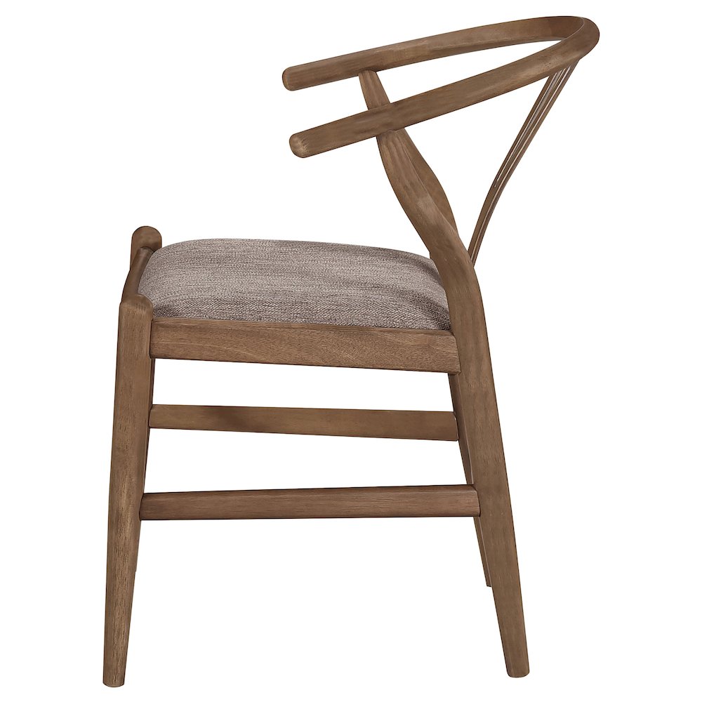 Walnut Y-Shaped Dining Side Chair (Set of 2). Picture 6
