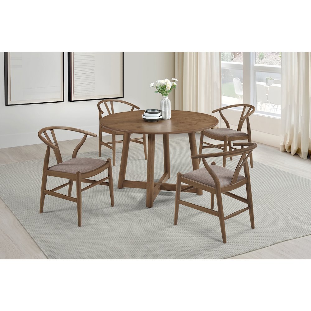 Walnut Y-Shaped Dining Side Chair (Set of 2). Picture 14