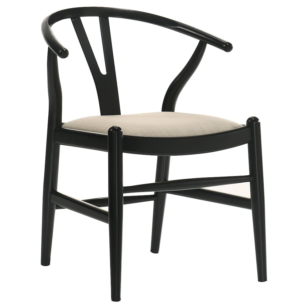 Black Y-Shaped Dining Side Chair (Set of 2). Picture 3