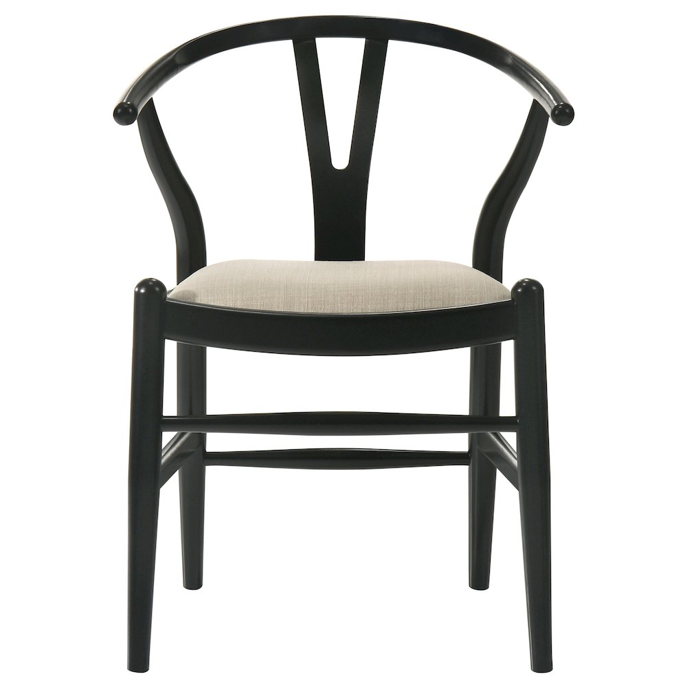 Black Y-Shaped Dining Side Chair (Set of 2). Picture 4