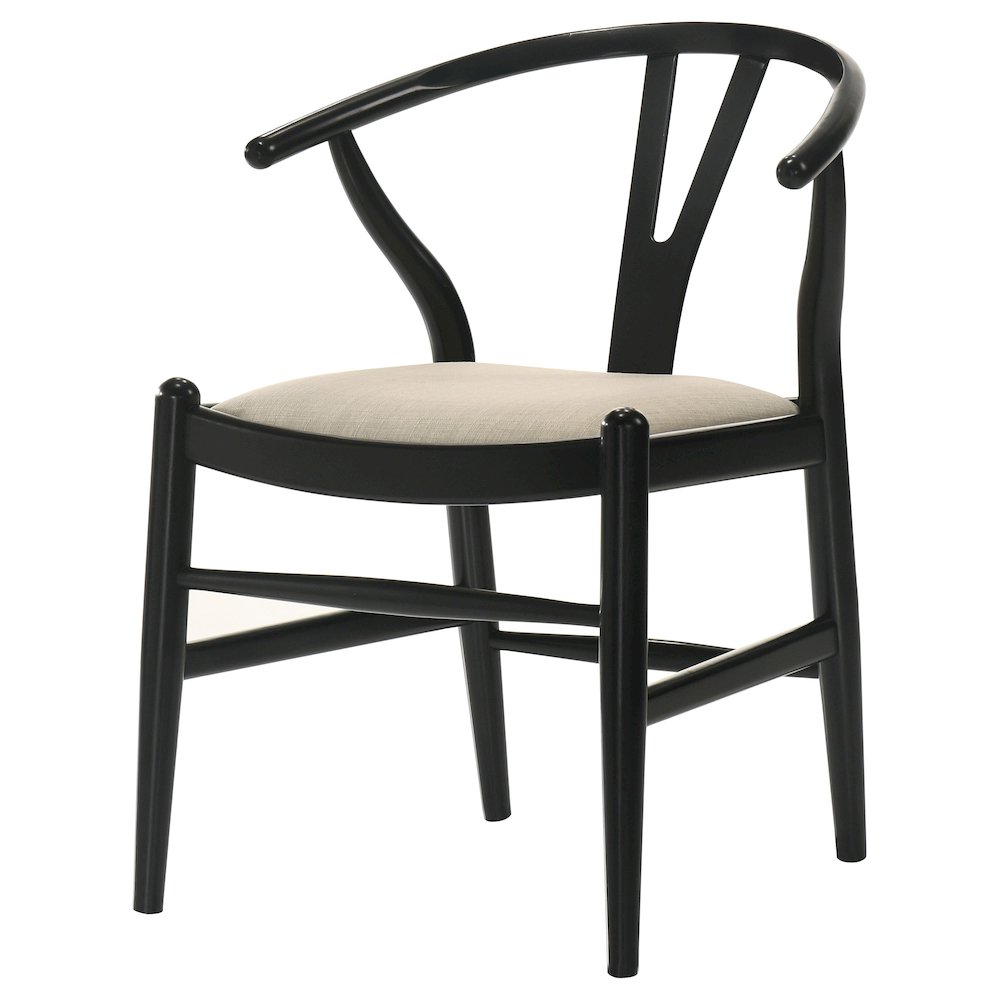 Black Y-Shaped Dining Side Chair (Set of 2). Picture 5