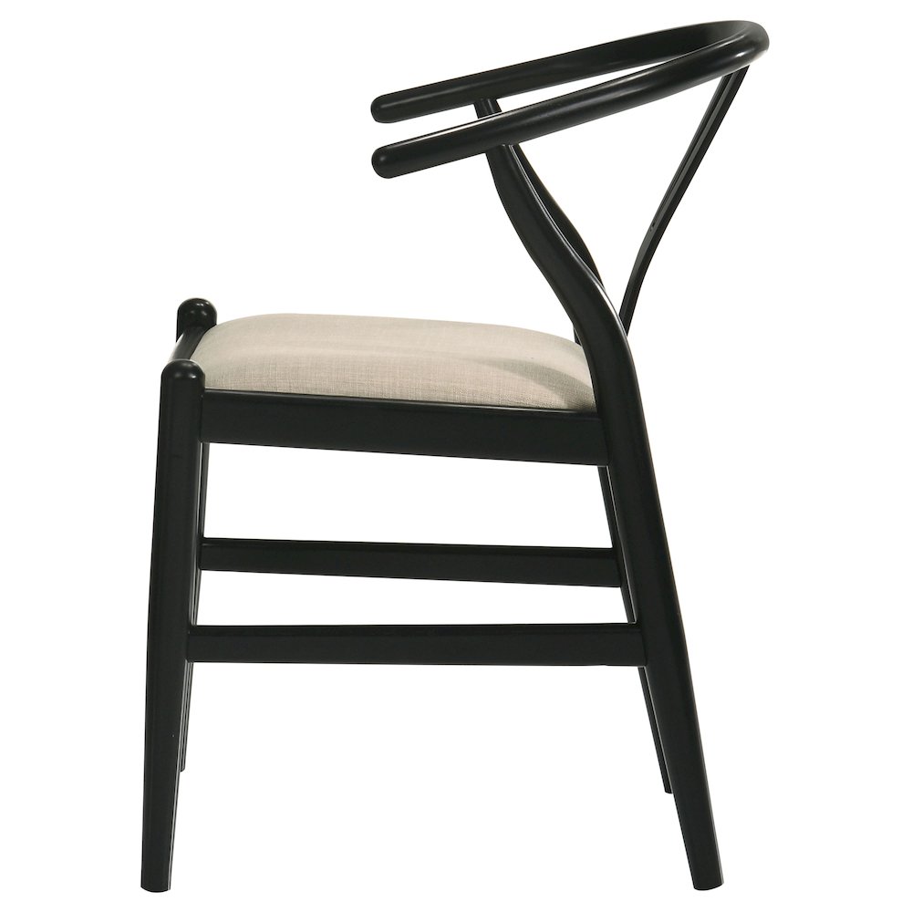 Black Y-Shaped Dining Side Chair (Set of 2). Picture 6