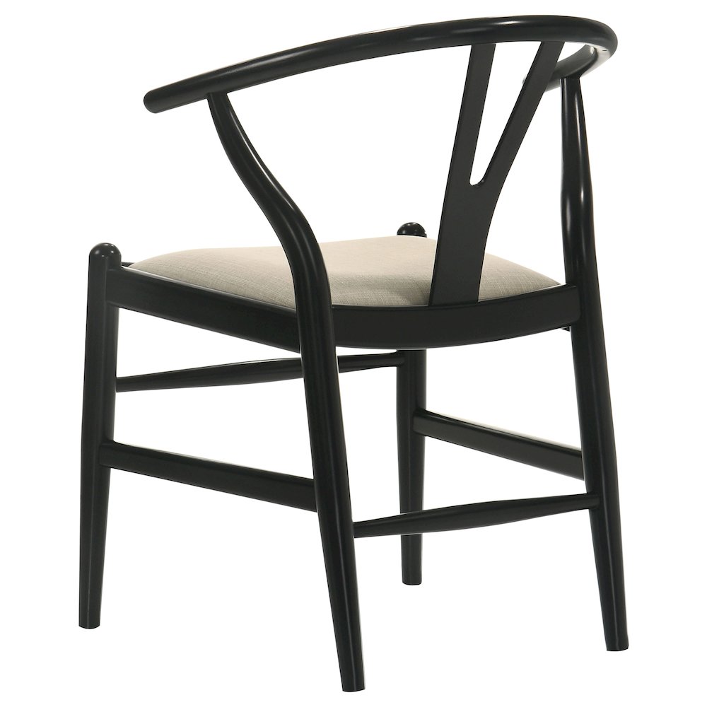 Black Y-Shaped Dining Side Chair (Set of 2). Picture 7