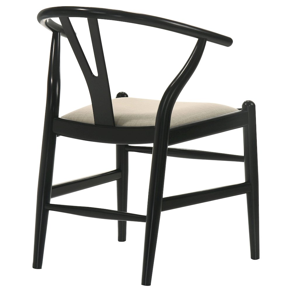 Black Y-Shaped Dining Side Chair (Set of 2). Picture 8