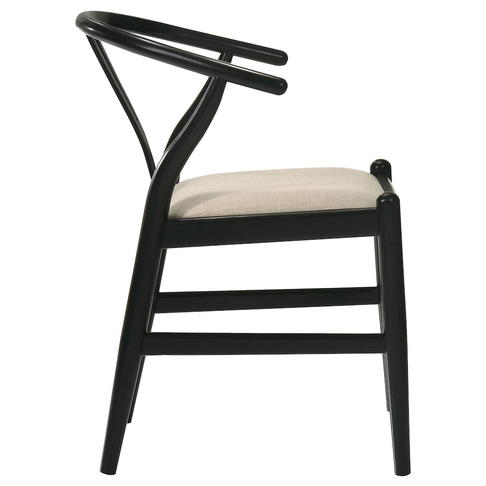 Black Y-Shaped Dining Side Chair (Set of 2). Picture 9