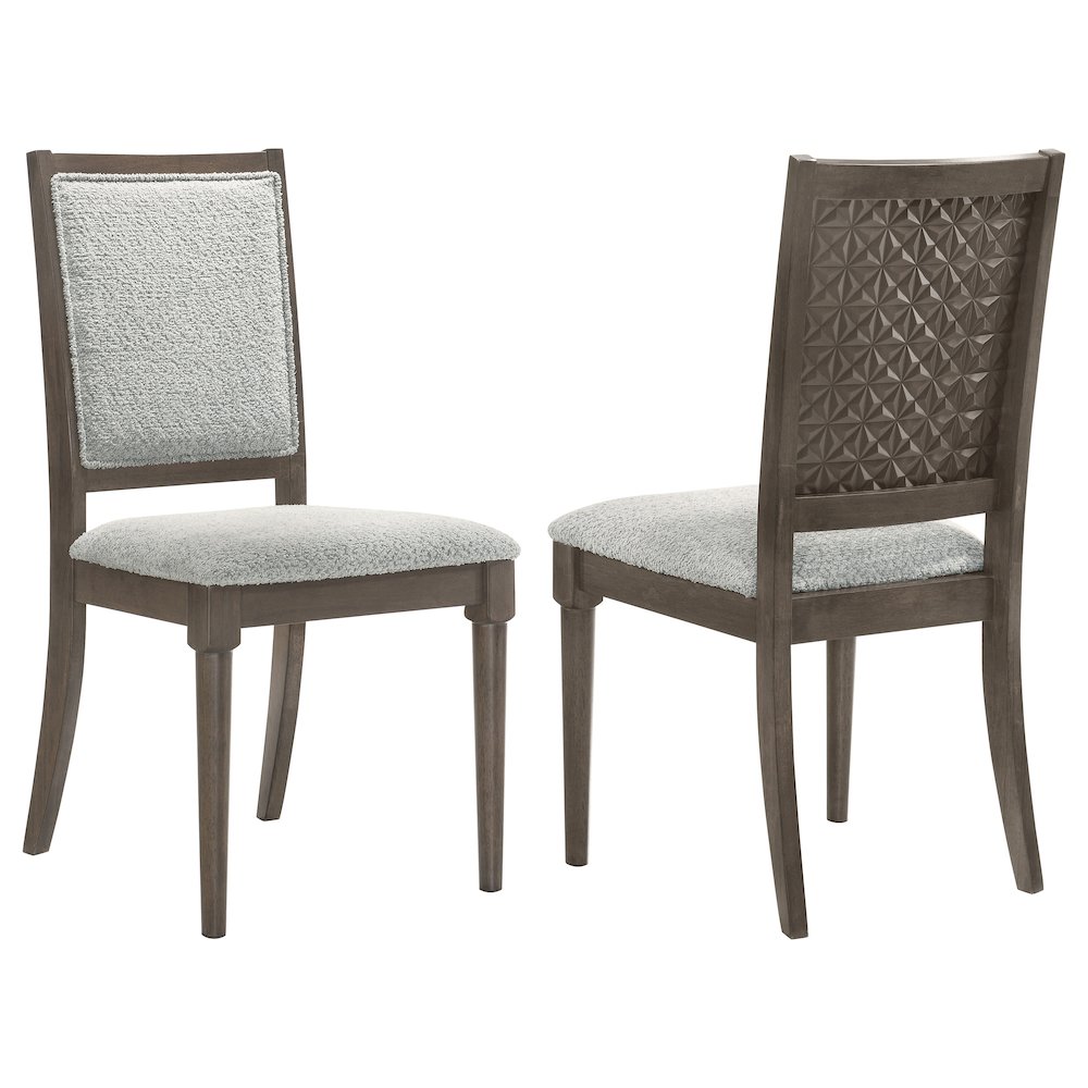 Perkins Dark Brown Upholstered Dining Side Chair (Set of 2). Picture 1