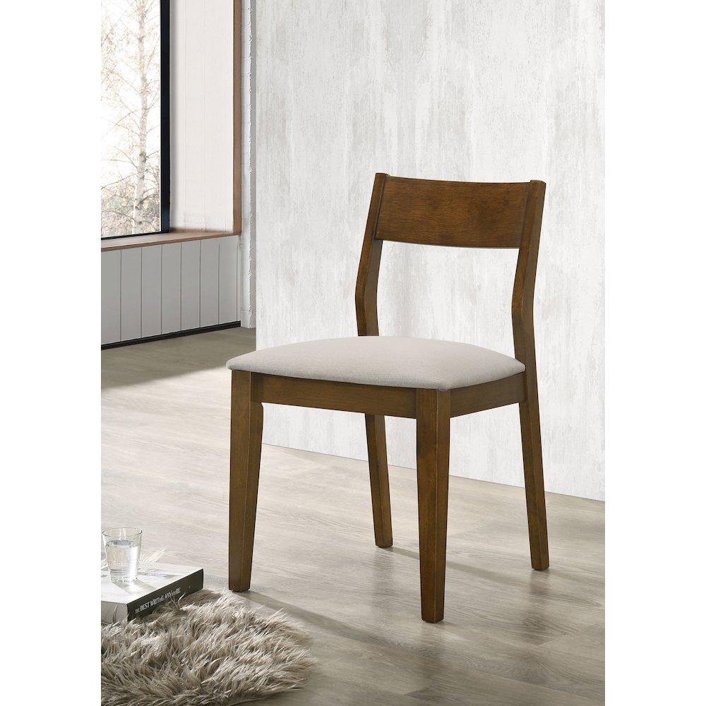 Warren Dark Brown Upholstered Dining Chair (Set of 2). Picture 14