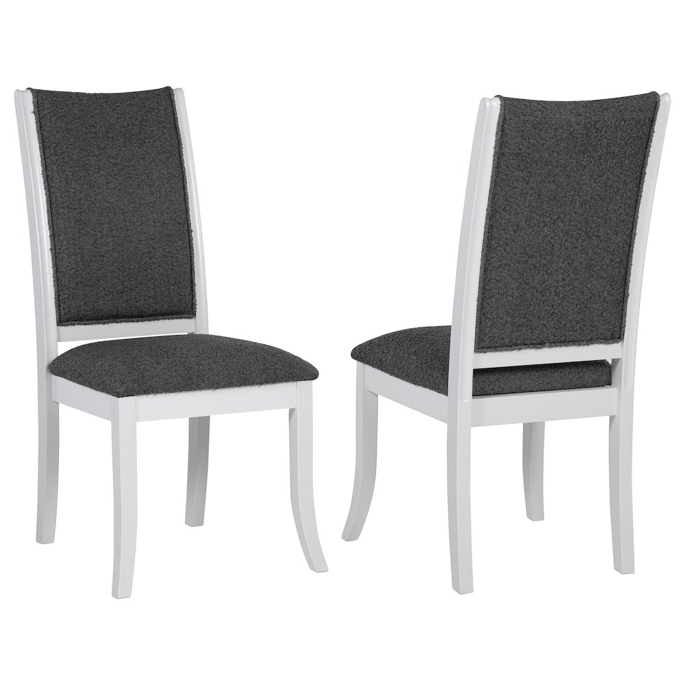 Tyler Pearl White Upholstered Dining Side Chair (Set of 2). Picture 1