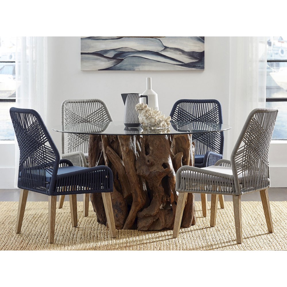 Dark Navy Woven Back Side Chairs (Set of 2). Picture 14