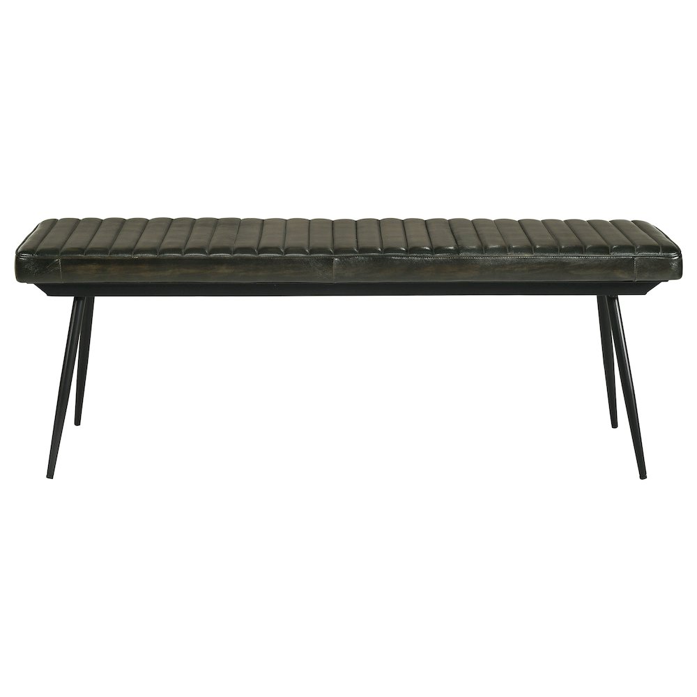 Upholstered Tufted Cushion Side Bench. Picture 3