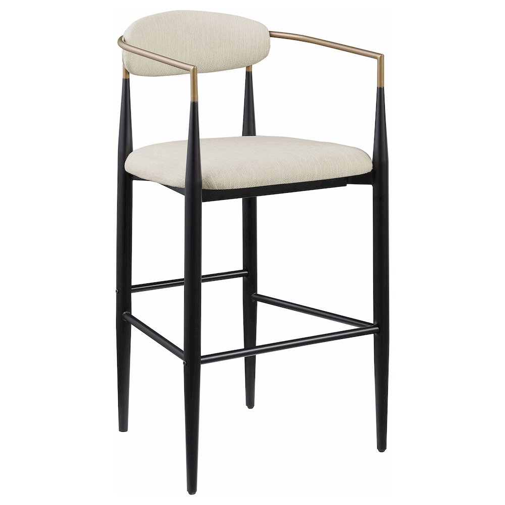 Upholstered Stool with Metal Leg. Picture 3
