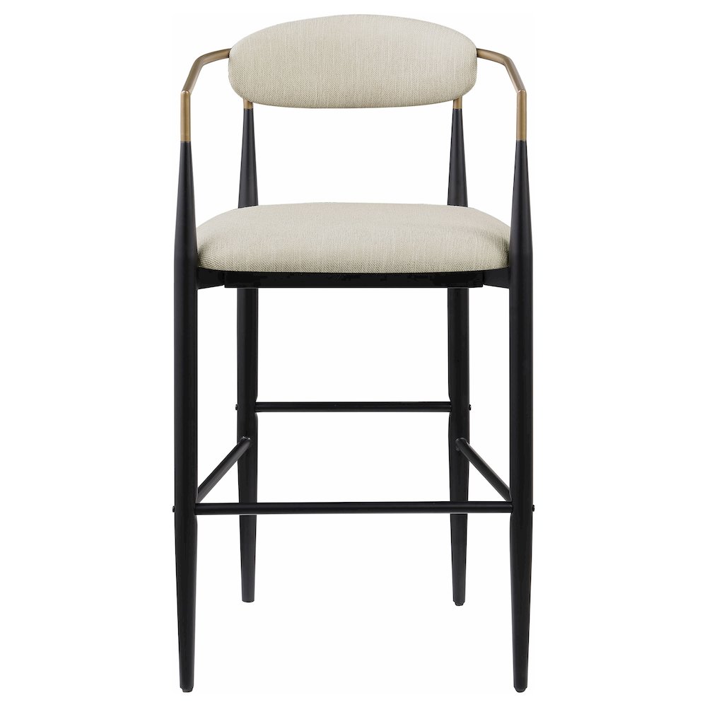 Upholstered Stool with Metal Leg. Picture 4