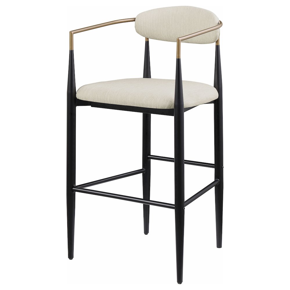 Upholstered Stool with Metal Leg. Picture 5