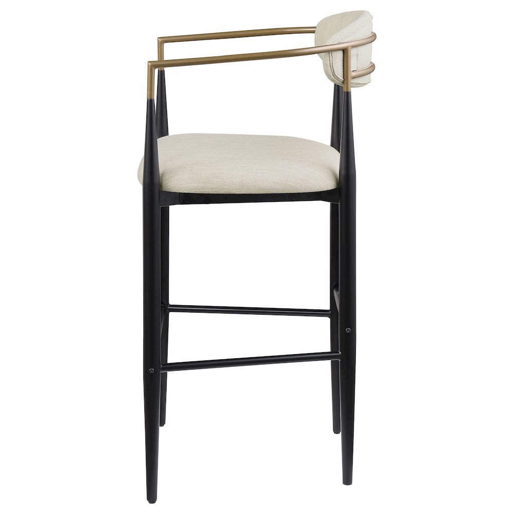 Upholstered Stool with Metal Leg. Picture 6