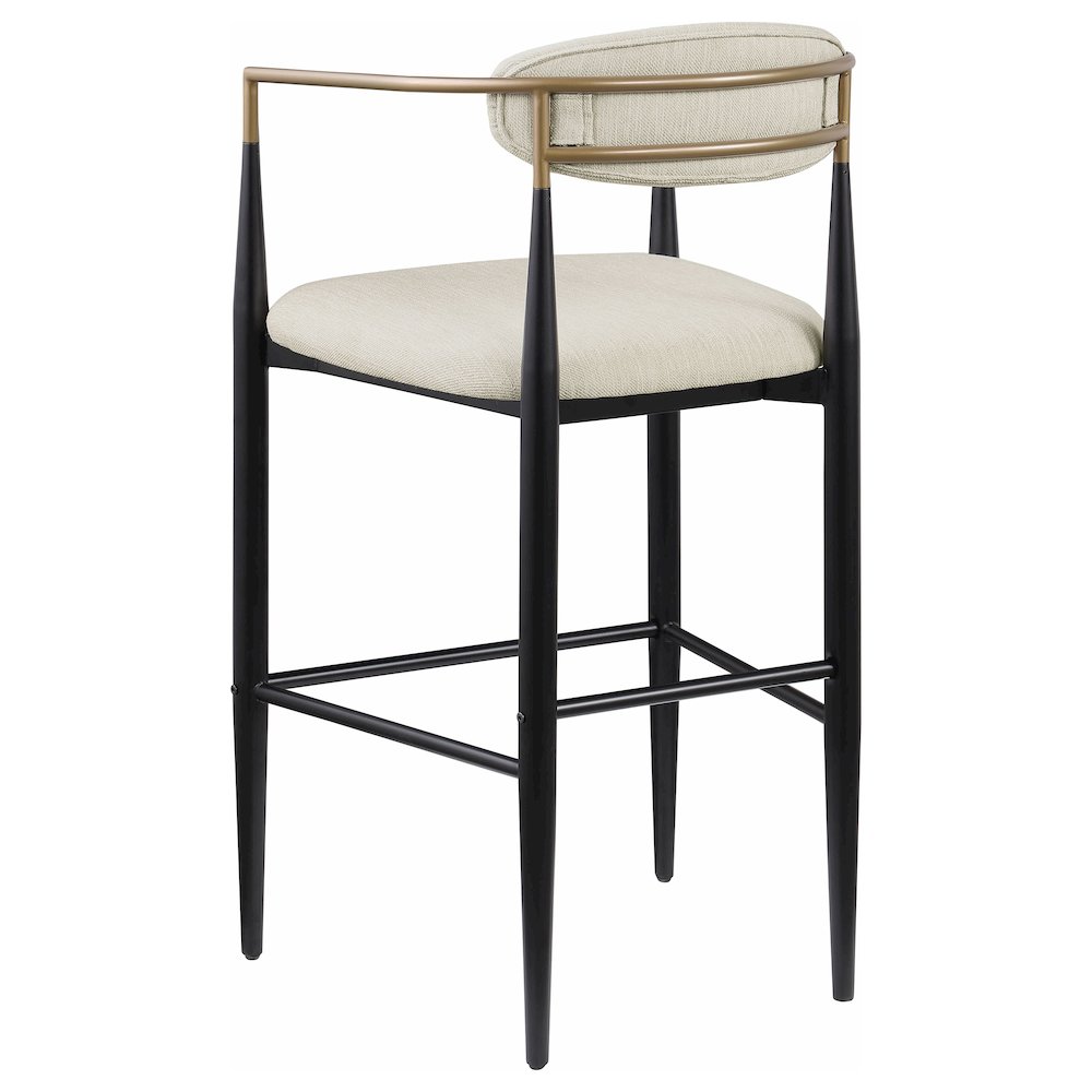 Upholstered Stool with Metal Leg. Picture 7