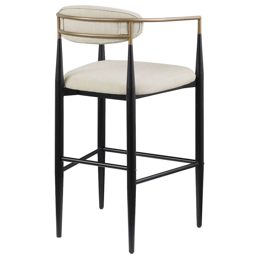 Upholstered Stool with Metal Leg. Picture 8