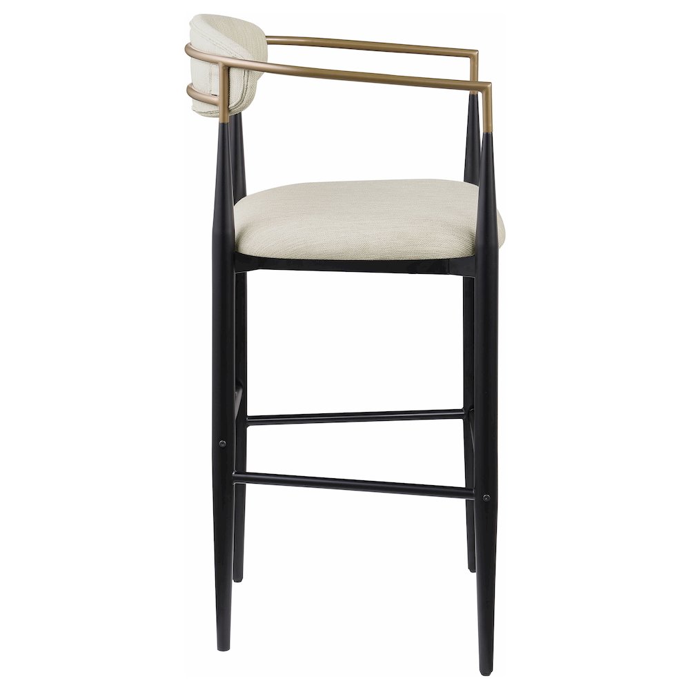 Upholstered Stool with Metal Leg. Picture 9