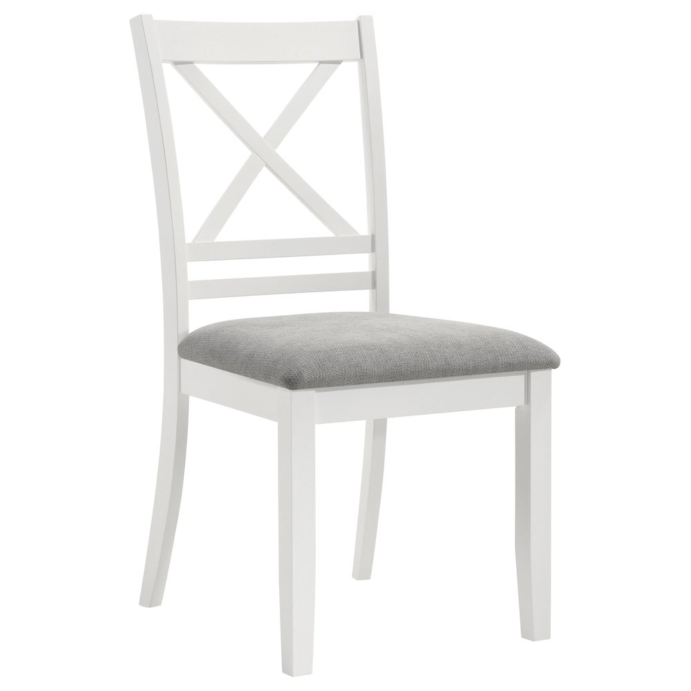 White Cross Back Side Chair (Set of 2). Picture 3