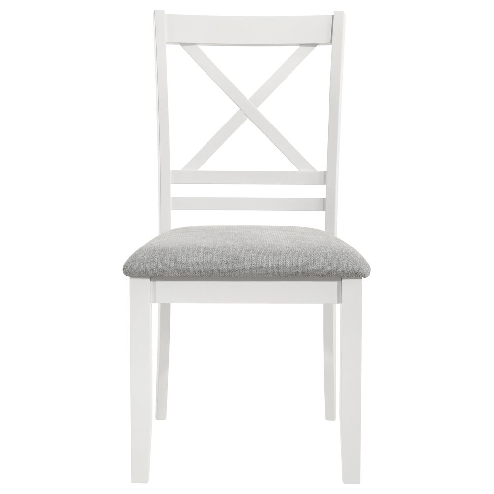 White Cross Back Side Chair (Set of 2). Picture 4