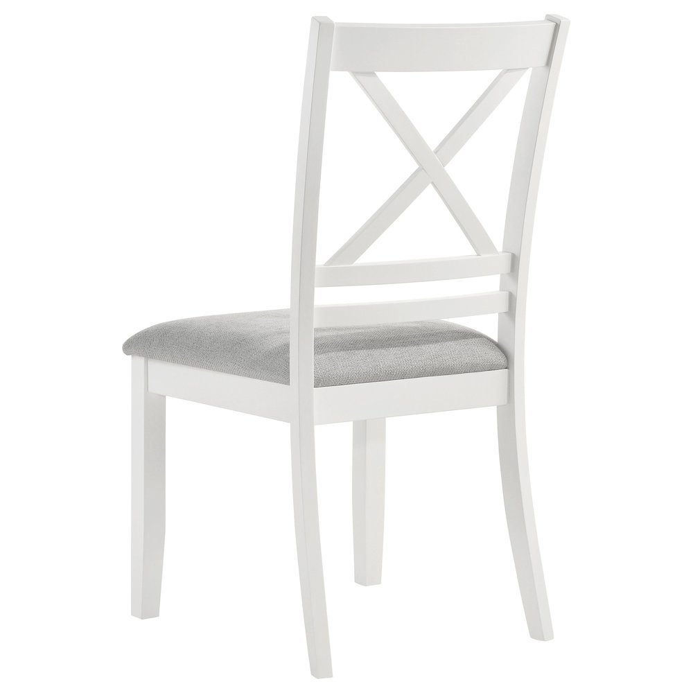 White Cross Back Side Chair (Set of 2). Picture 7