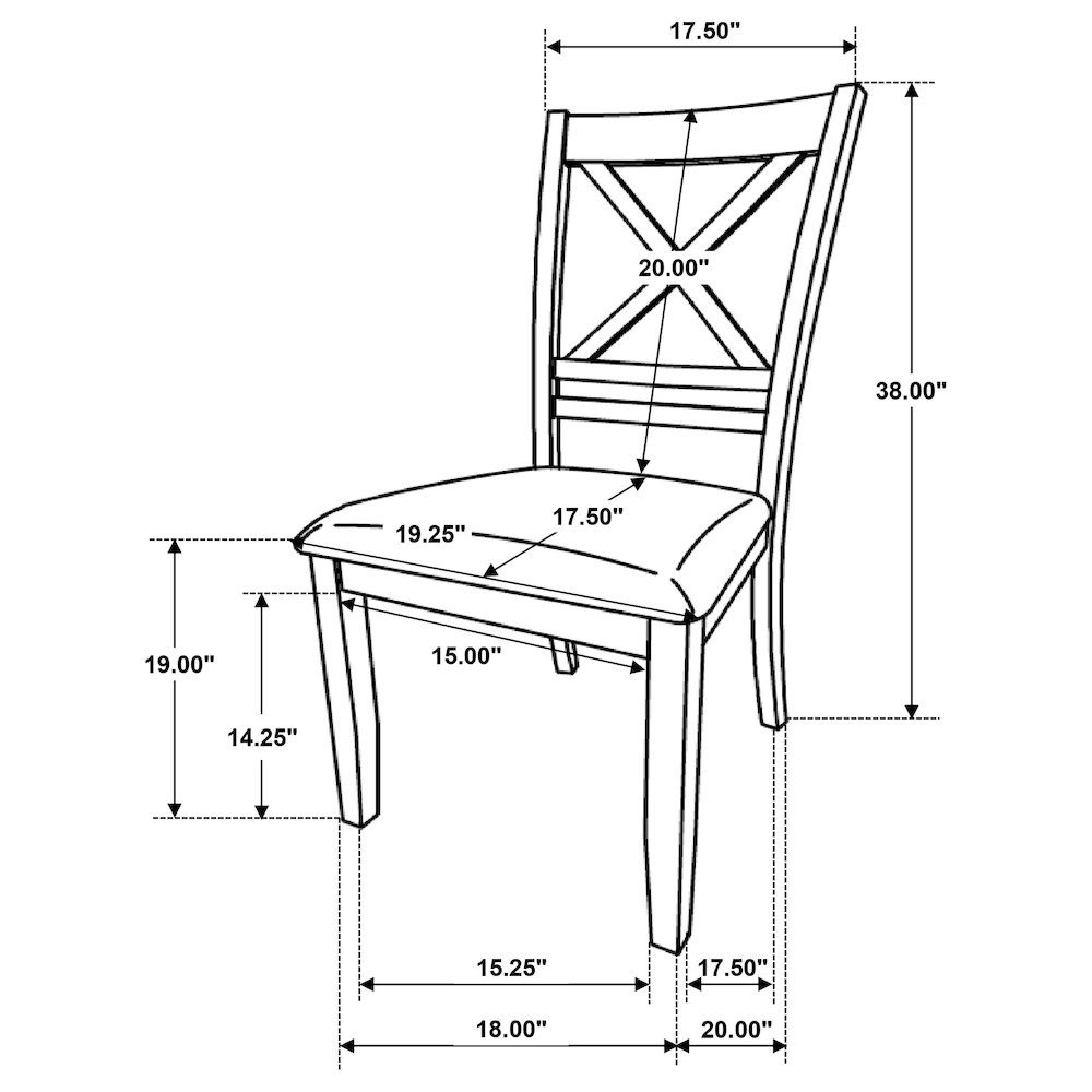 White Cross Back Side Chair (Set of 2). Picture 13