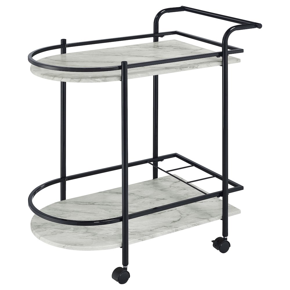 3-bottle Rack Serving Cart with Wheels. Picture 4