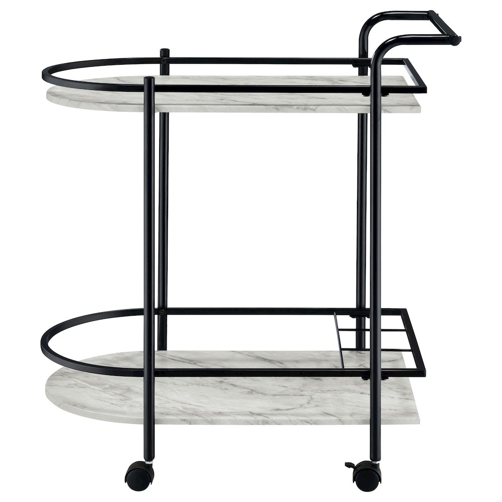 3-bottle Rack Serving Cart with Wheels. Picture 5