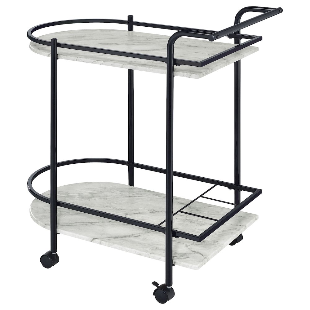 3-bottle Rack Serving Cart with Wheels. Picture 6