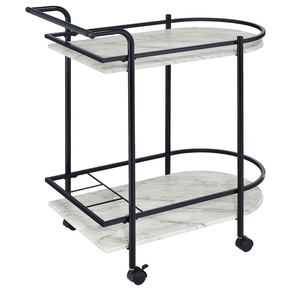 3-bottle Rack Serving Cart with Wheels. Picture 8