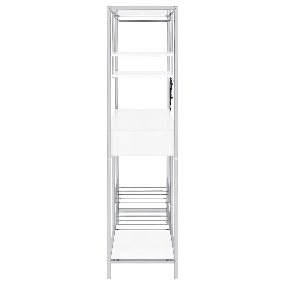 White High Gloss 6-shelf Wine Cabinet. Picture 9
