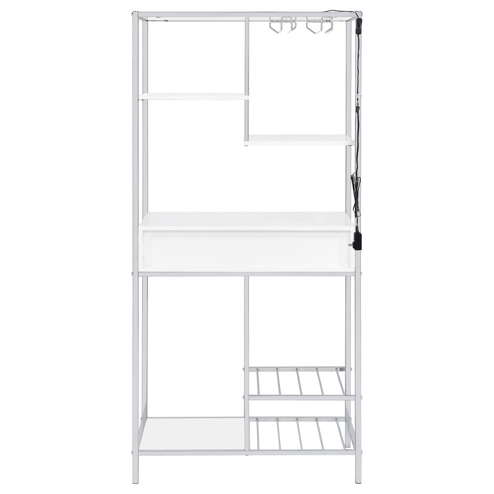 White High Gloss 6-shelf Wine Cabinet. Picture 11
