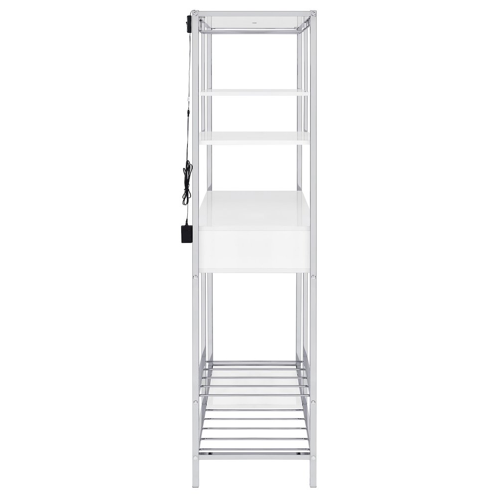 White High Gloss 6-shelf Wine Cabinet. Picture 12