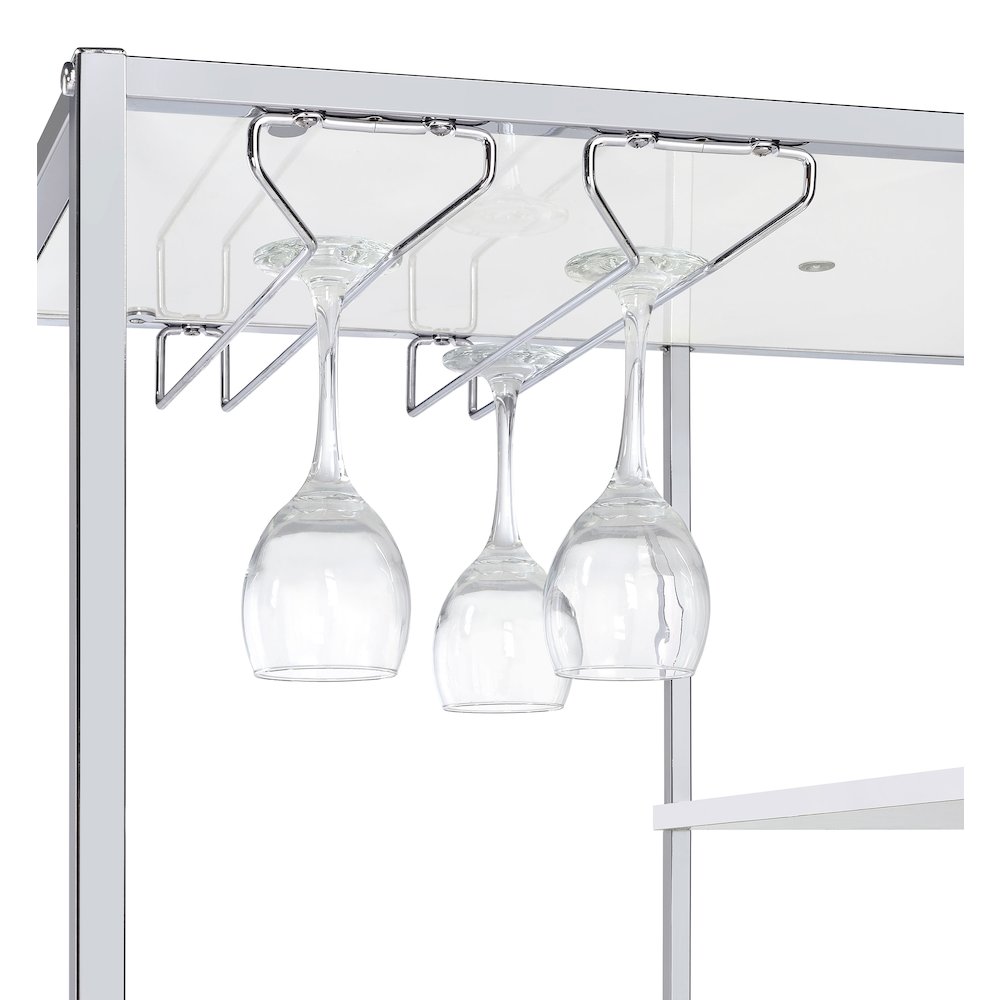 White High Gloss 6-shelf Wine Cabinet. Picture 13