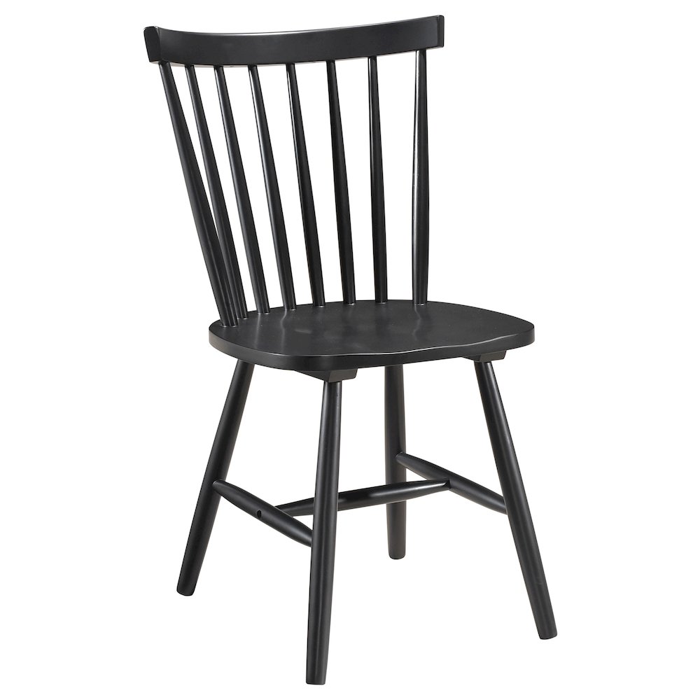 Black Tapered Leg Side Chair (Set of 2). Picture 3