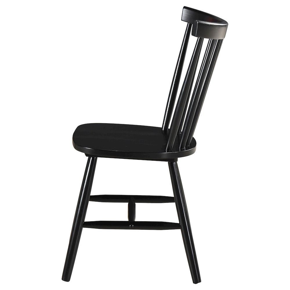 Black Tapered Leg Side Chair (Set of 2). Picture 6