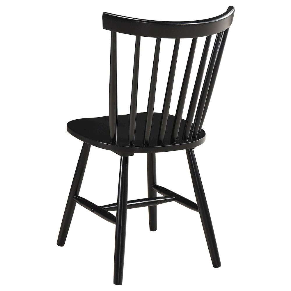 Black Tapered Leg Side Chair (Set of 2). Picture 7