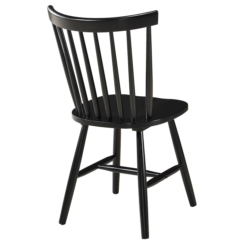 Black Tapered Leg Side Chair (Set of 2). Picture 8