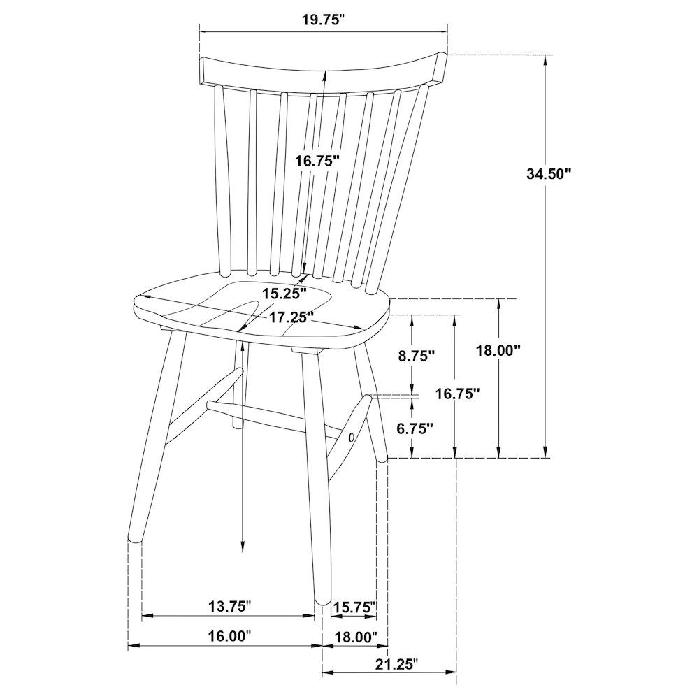 Black Tapered Leg Side Chair (Set of 2). Picture 10
