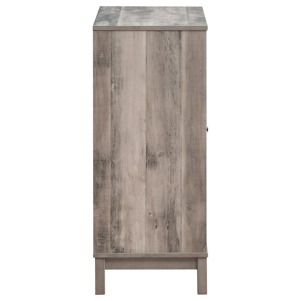 Weathered Acacia Wine Cabinet with 2 Doors. Picture 7