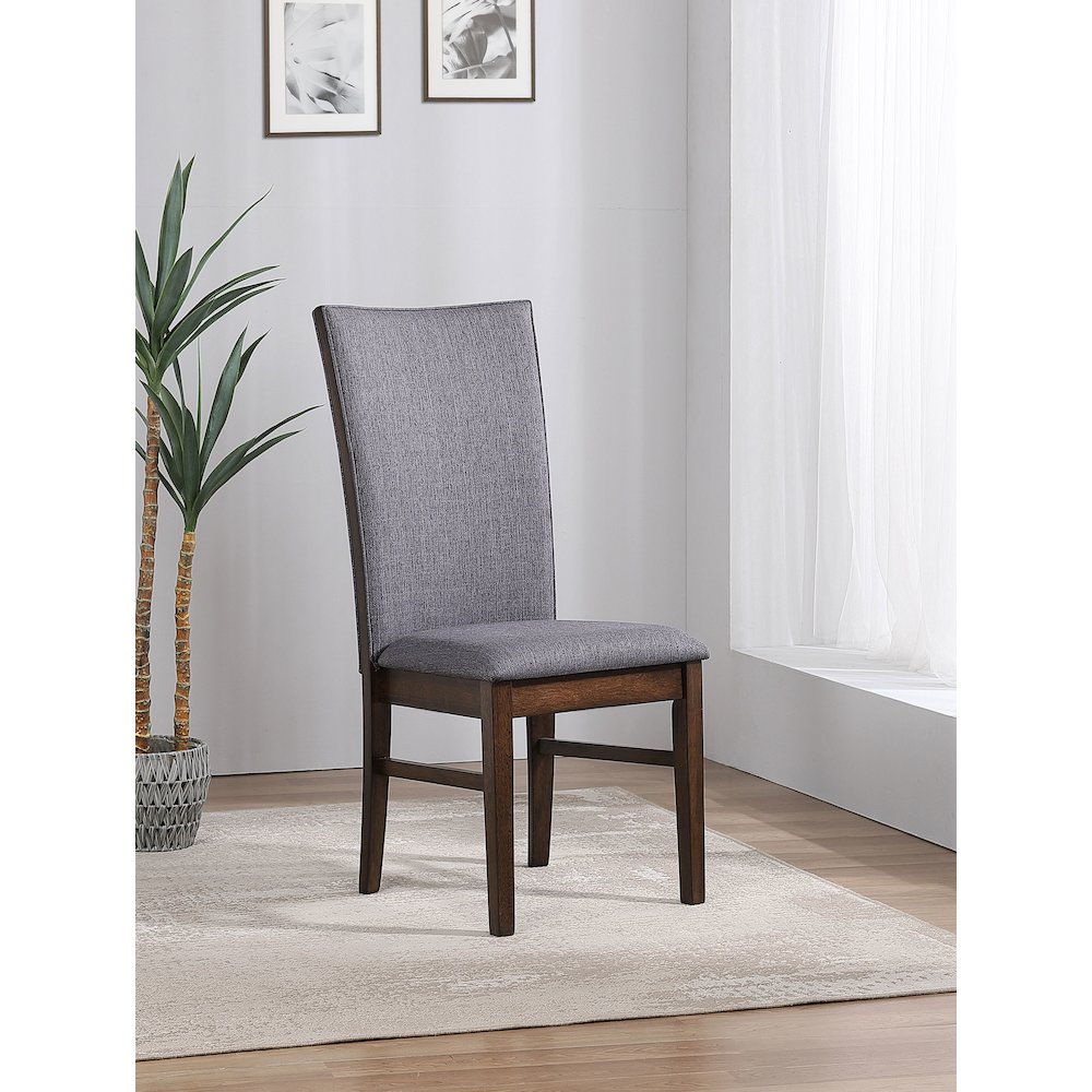 Wawona Grey Upholstered Dining Side Chair Grey (Set of 2). Picture 14