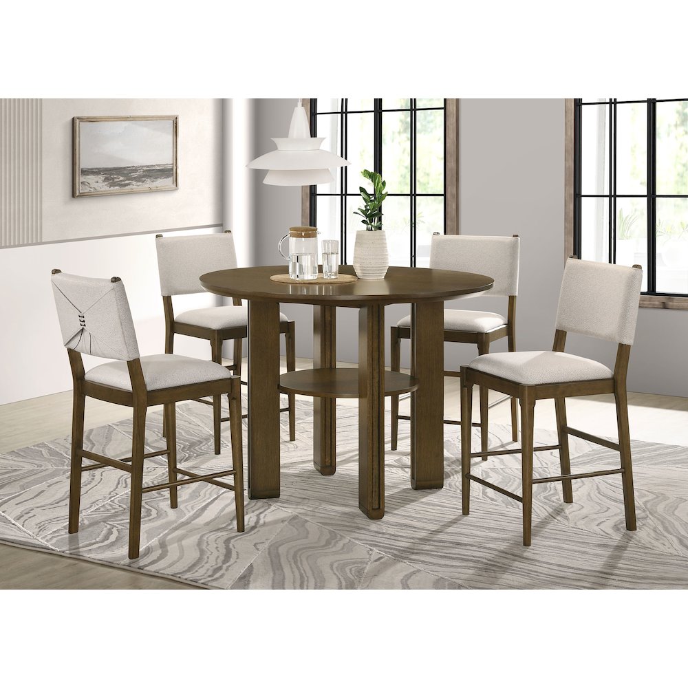 Crispin Brown Upholstered Counter Side Chair (Set of 2). Picture 14