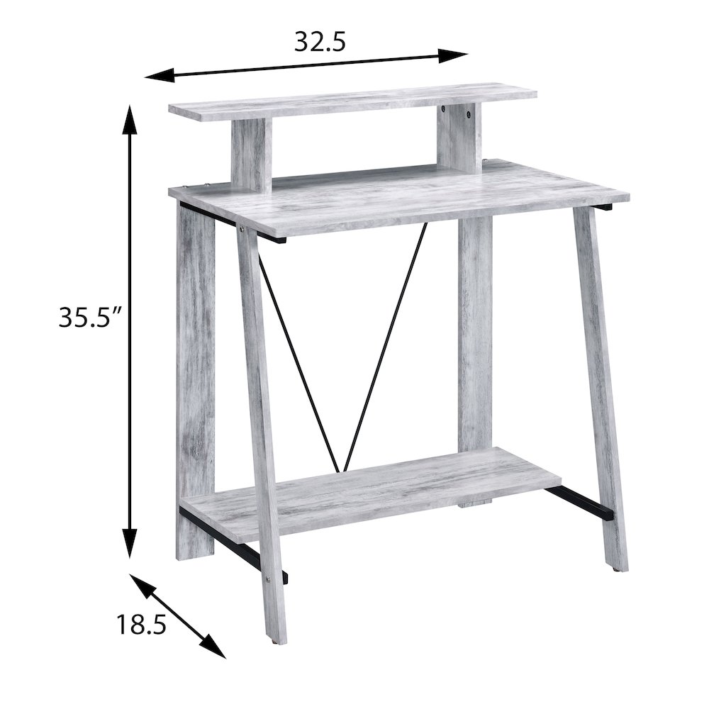 Writing Desk with Upper Shelf. Picture 5