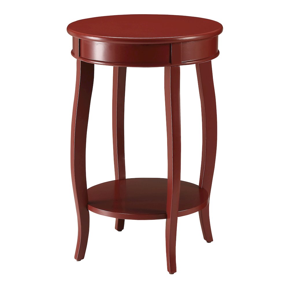 Round Side Table with Bottom Shelf. Picture 1