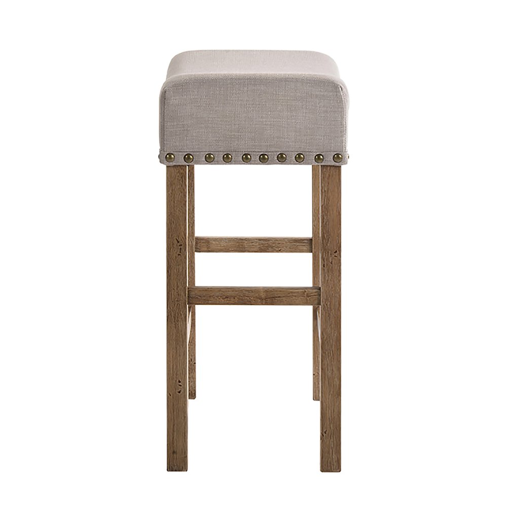 Counter Height Stools (Set of 2) with Nailhead-Trim. Picture 3