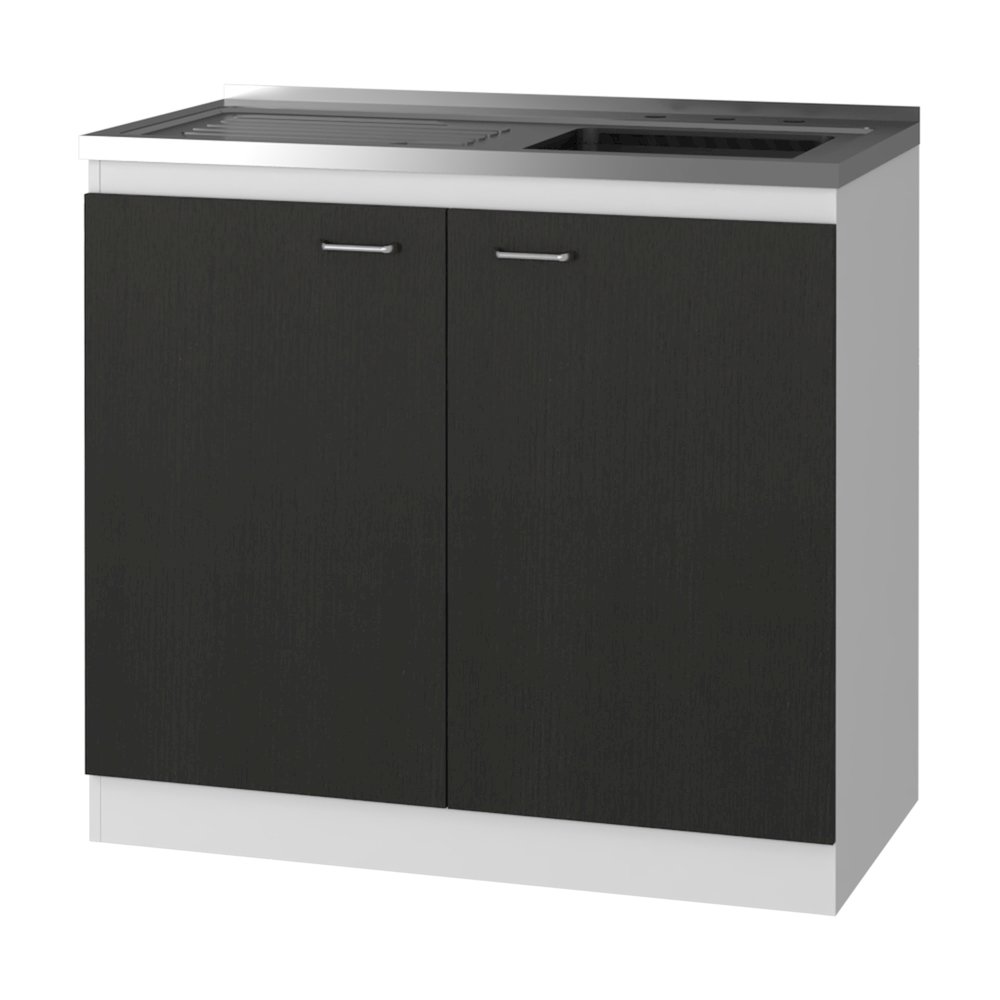 Rectangle 2-Door Utility Sink and Cabinet Dark Walnut. Picture 1
