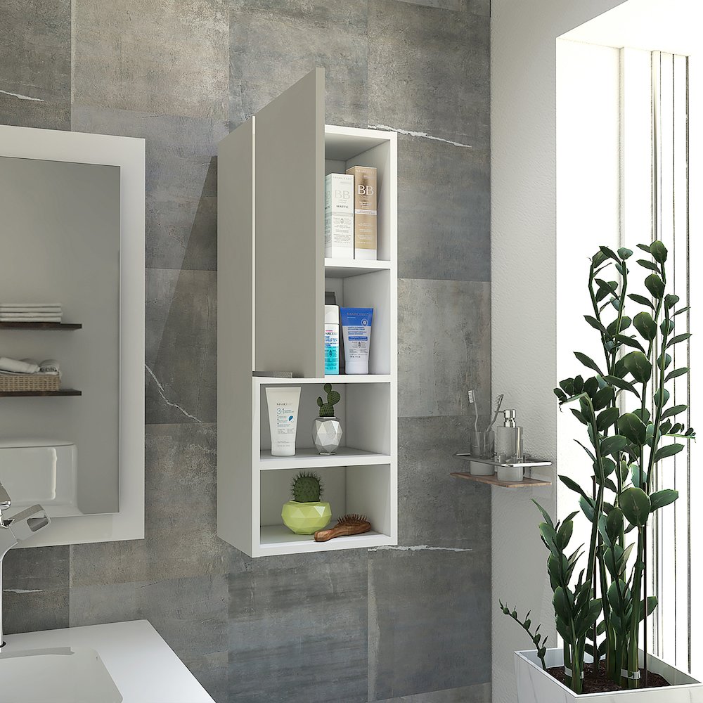 Rectangle 2-Shelf Medicine Cabinet White. Picture 5