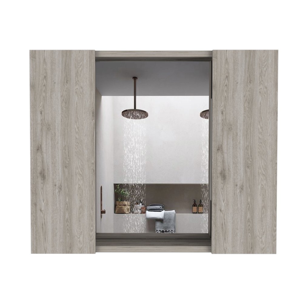1-Drawer Medicine Cabinet Light Grey. Picture 2