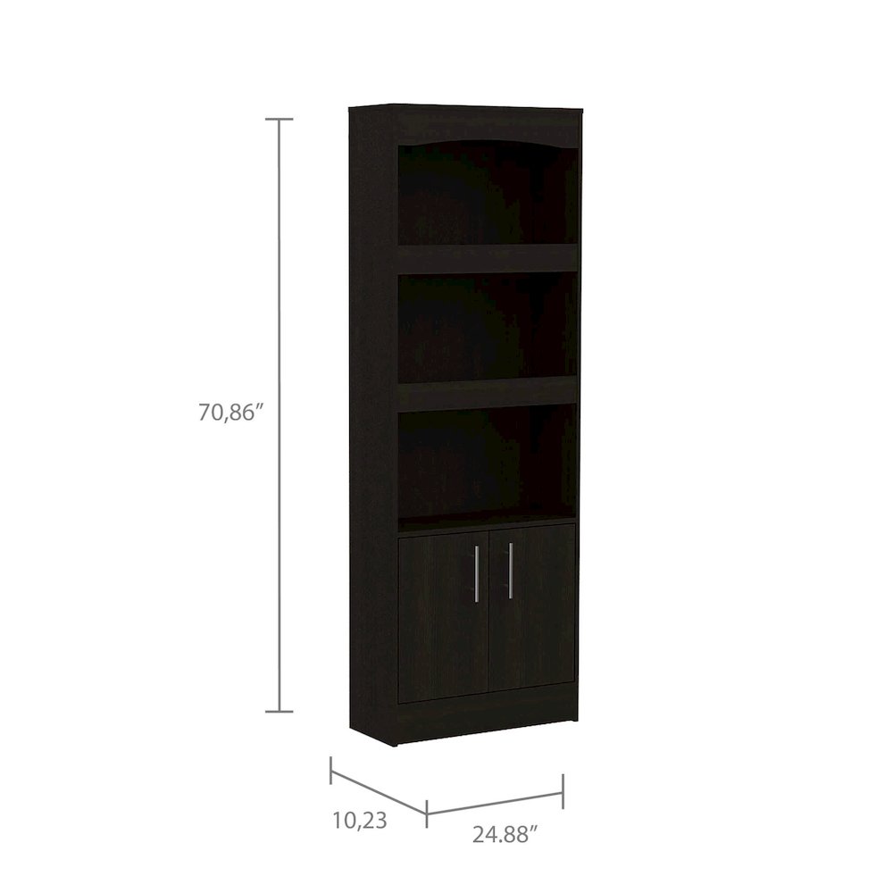 1-Drawer 3-Shelf Bookcase Black Wengue. Picture 3