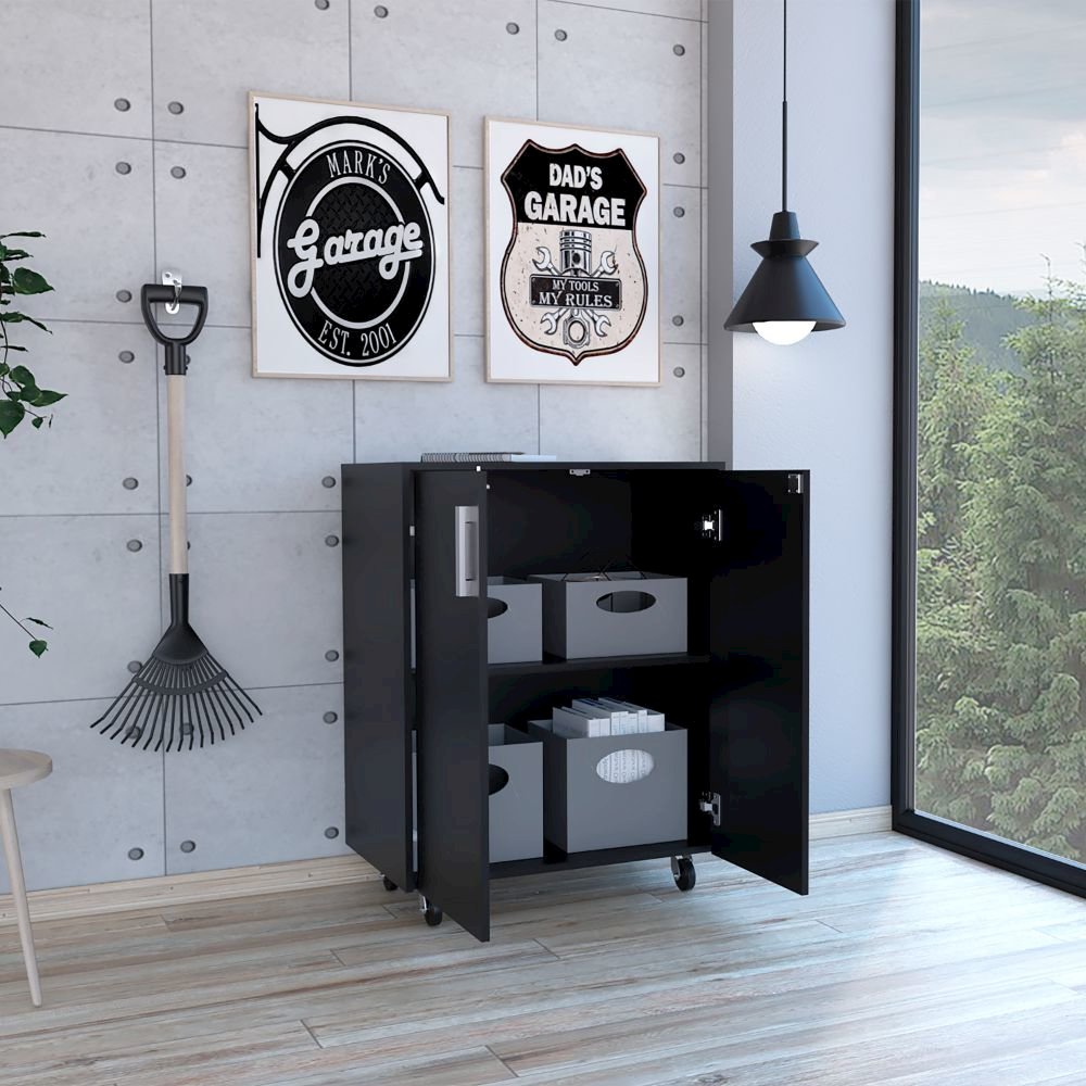 Rectangle Storage Cabinet Base Black Wengue. Picture 5